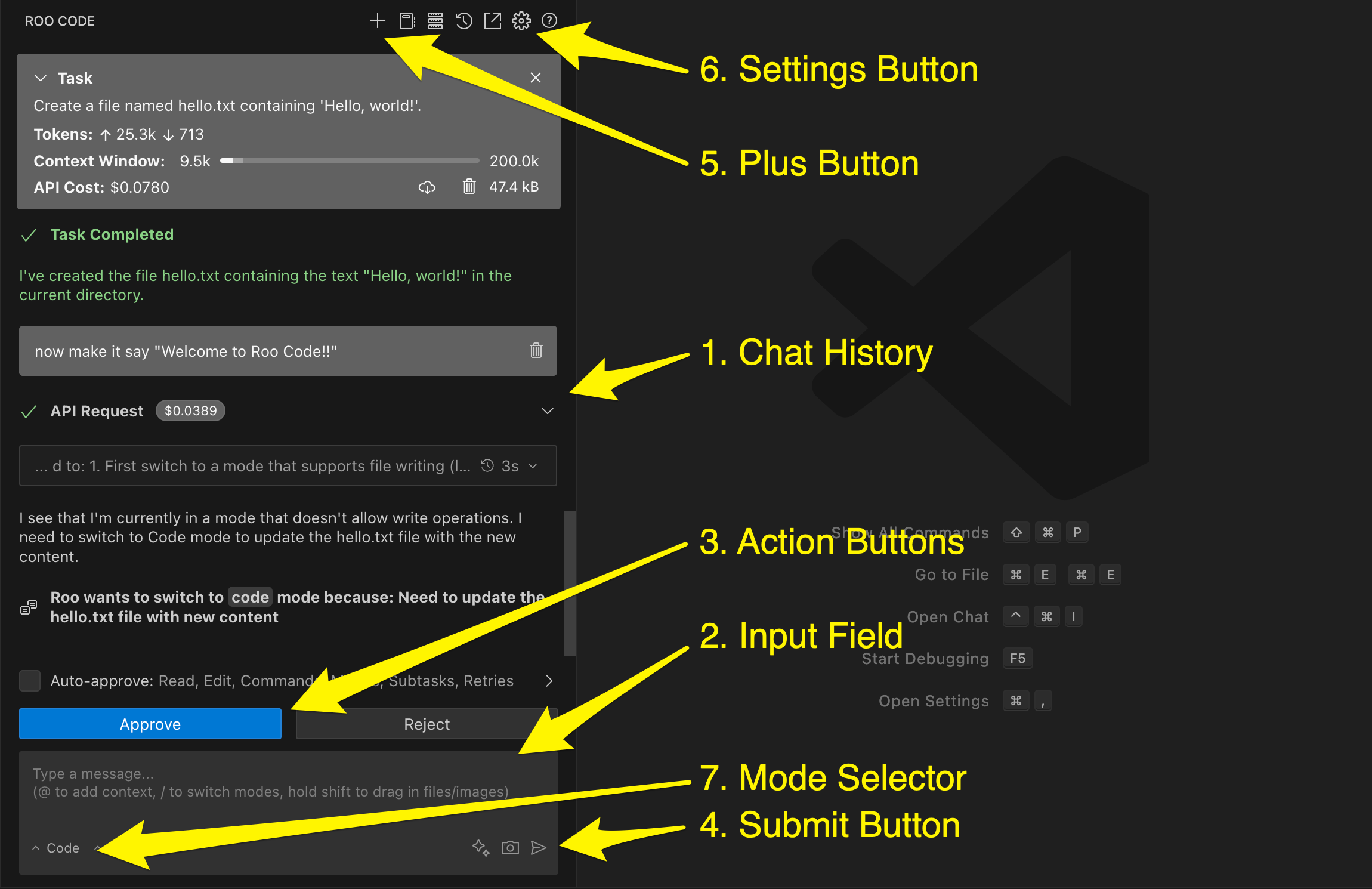 Roo Code official documentation screenshot